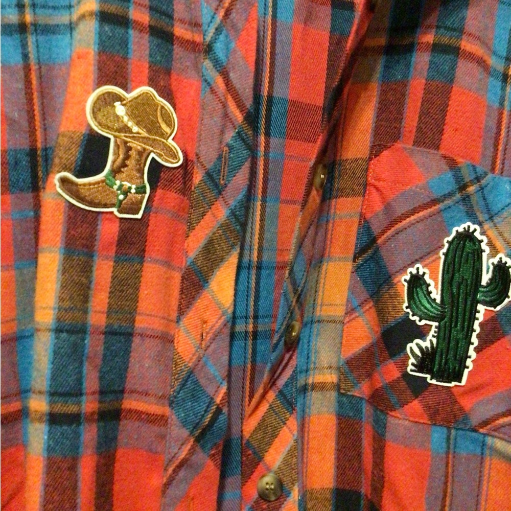 Host pick ! SALE Upcycled Lynyrd Skynyrd Plaid Flannel Shirt - Picture 4 of 6